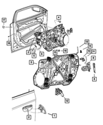1MZ84NRVAM - Doors, Door Mirrors and Related Parts: Front Door Exterior Handle, Right for Mopar Image image