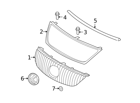 Grille & Components for 2014 Lexus IS F #0
