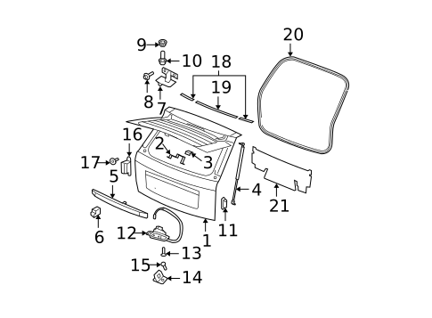 Liftgate for 2005 Jeep Grand Cherokee #0