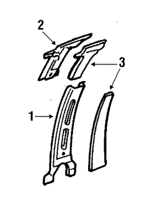 Center Pillar for 1992 Pontiac Grand Am #0