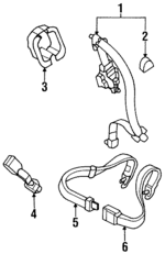 4869SX0A02ZB - Body: Lap Belt for Honda: Odyssey Image