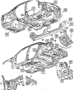 68088450AA - Body Sheet Metal Except Doors: Grommet for Mopar Image