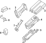 243826SA5A - : Fuse Box Cover for Infiniti Image