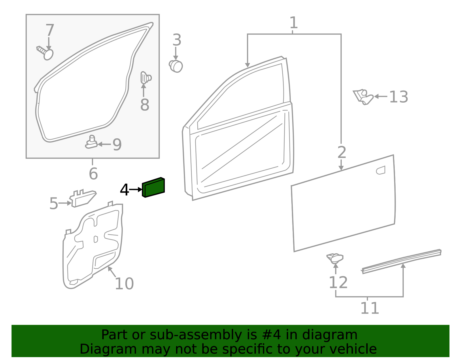 67811-AA040 - Door Shell Pad 2002-2025 Toyota | Longo Toyota Parts