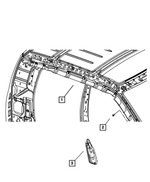 52029446AK - Restraints: Side Curtain Air Bag, Right for Mopar Image
