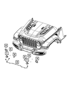 68667441AA - Frame, Bumper and Fascia: Front Fog Lamp, Right Or Left for Mopar Image