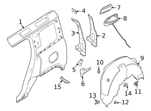 Quarter Panel & Components for 2023 Land Rover Defender 90 #0