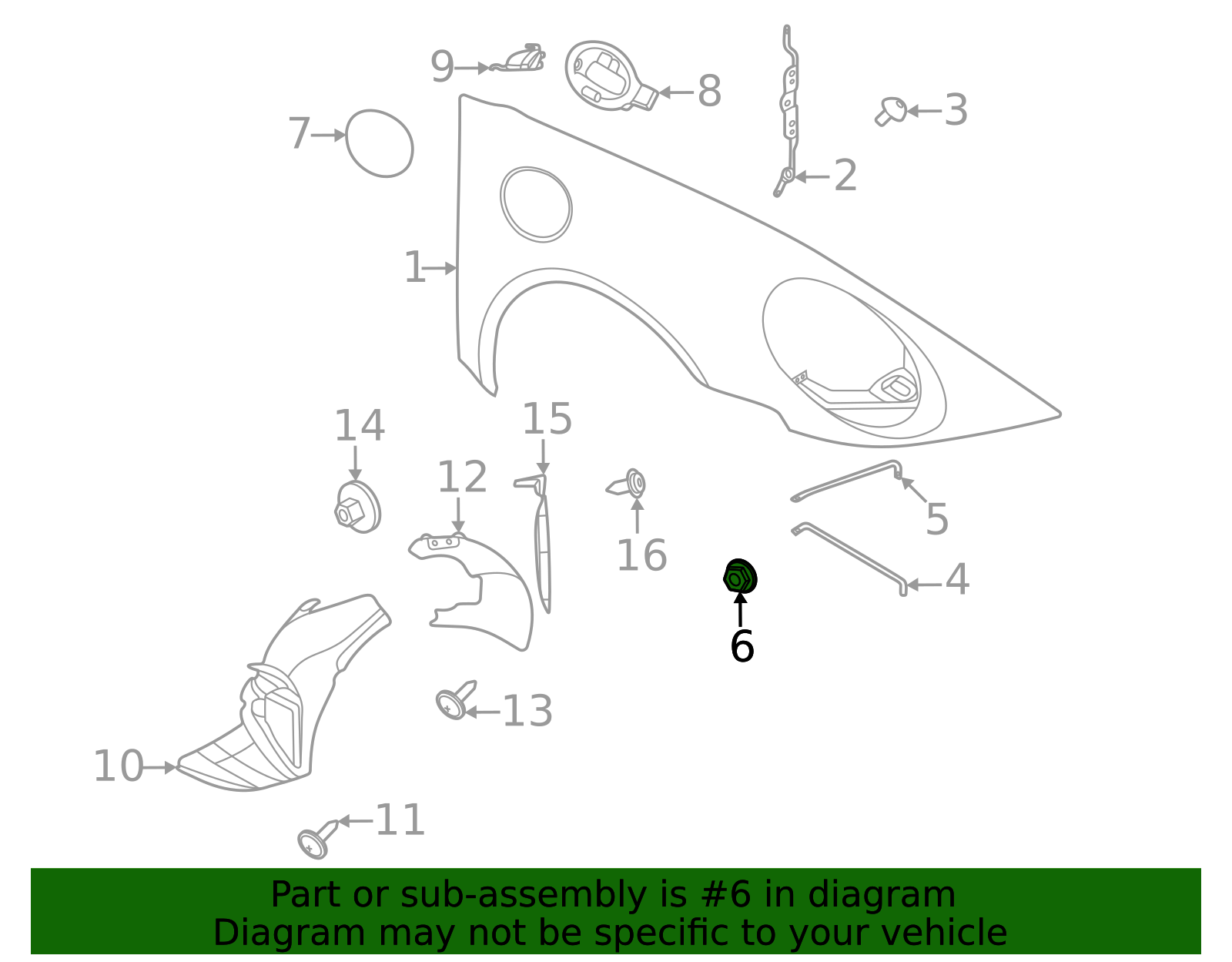 Front Retainer Nut - Porsche (N-911-893-03)