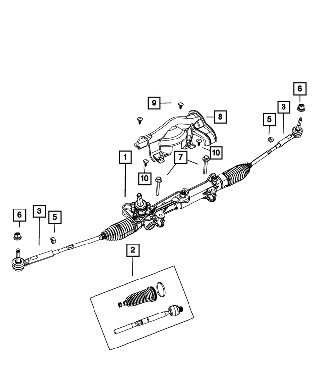 R5151705AF - Steering: Rack And Pinion Gear, Remanufactured for Mopar Image image