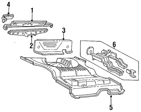 Rear Floor & Rails for 1985 Ford Escort #0