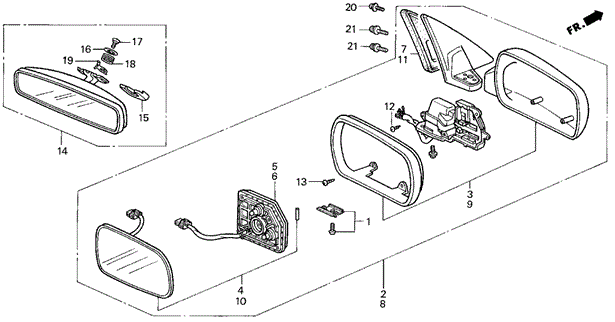 Mirrors for 1993 Acura Legend #0