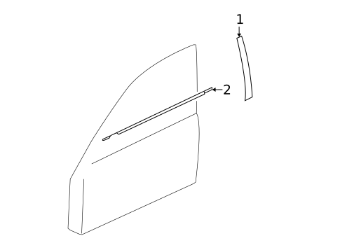 Exterior Trim - Front Door for 2013 Mitsubishi Lancer #0