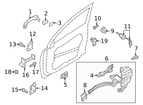 Lock & Hardware for 2011 Kia Optima #4