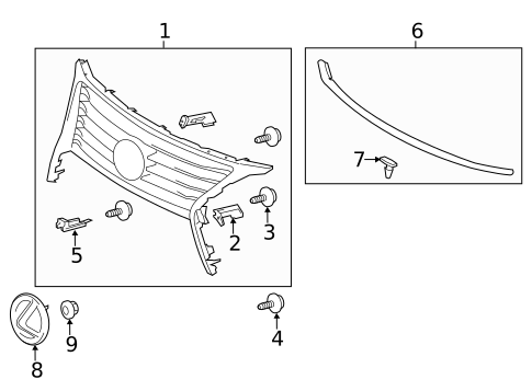Grille & Components for 2014 Lexus RX450h #0