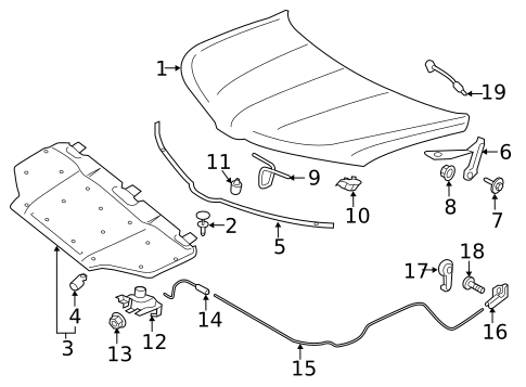 Hood & Components for 2019 Lincoln Nautilus #0