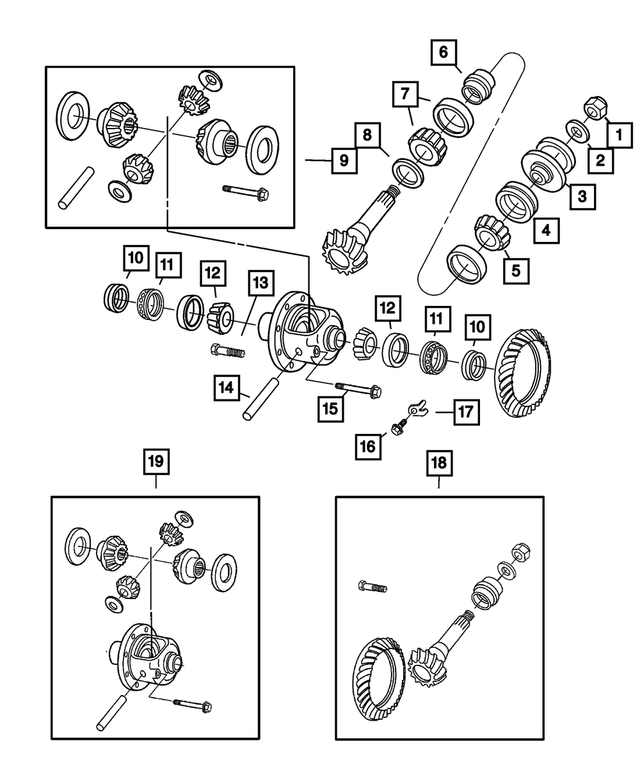 5175277AA - Front Axle; American Axle 235 MM Single Rear Wheel; Differential and Drive Line: Ring Gear Bolt for Mopar Image