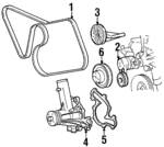 F6ZZ8509A - Cooling System: Pulley for Ford: Mustang, Thunderbird | Mercury: Cougar Image