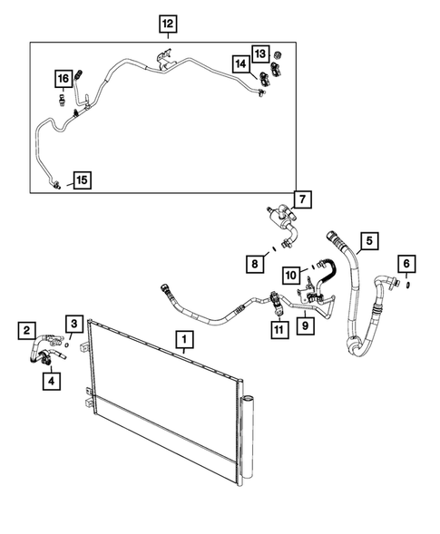 Air Conditioner and Heater Plumbing for 2015 Jeep Renegade #0