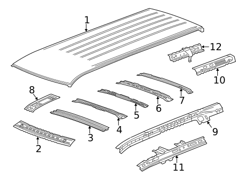 Roof & Components for 2020 Chevrolet Suburban #0