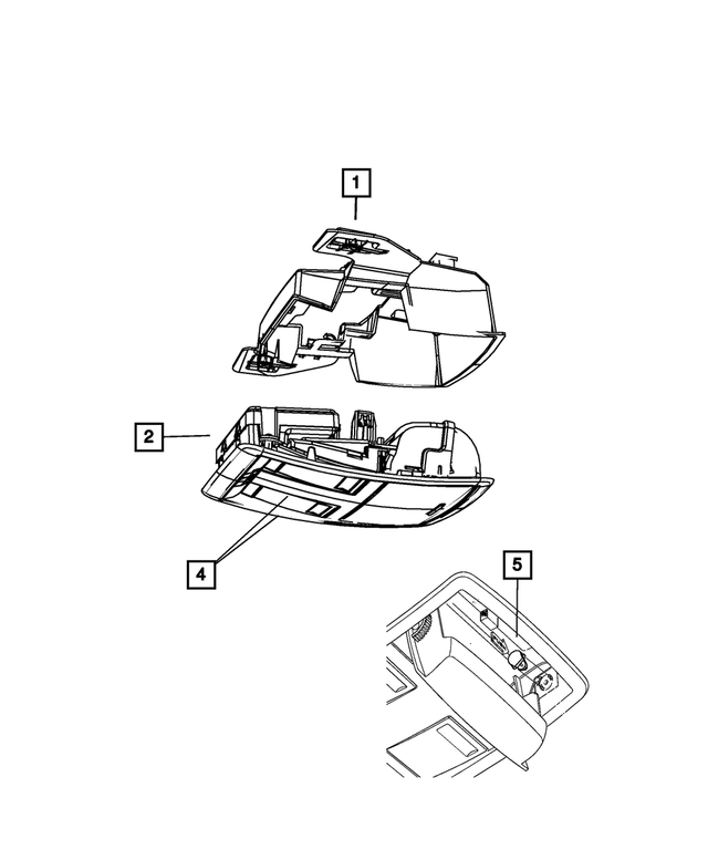 68207630AA - Interior Trim: Overhead Console Bracket for Mopar Image image