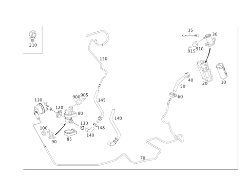 Closed Fuel-Evaporation-Control System for 2008 Mercedes-Benz CLS550 #0