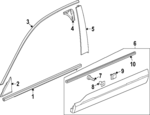 724103A0A01 - : Belt Molding for Honda: CR-V Image