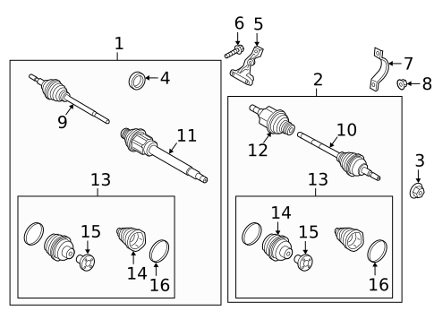 CV Boots & Related Components for 2019 Ford Transit Connect #0