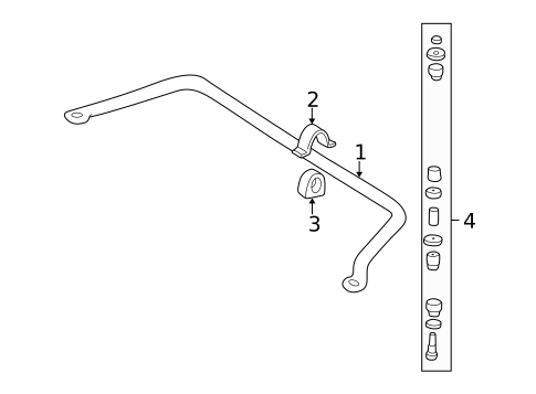 Stabilizer Bar & Components for 2002 Chevrolet Cavalier #0