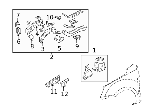 Inner Components for 2008 Saturn Vue #0