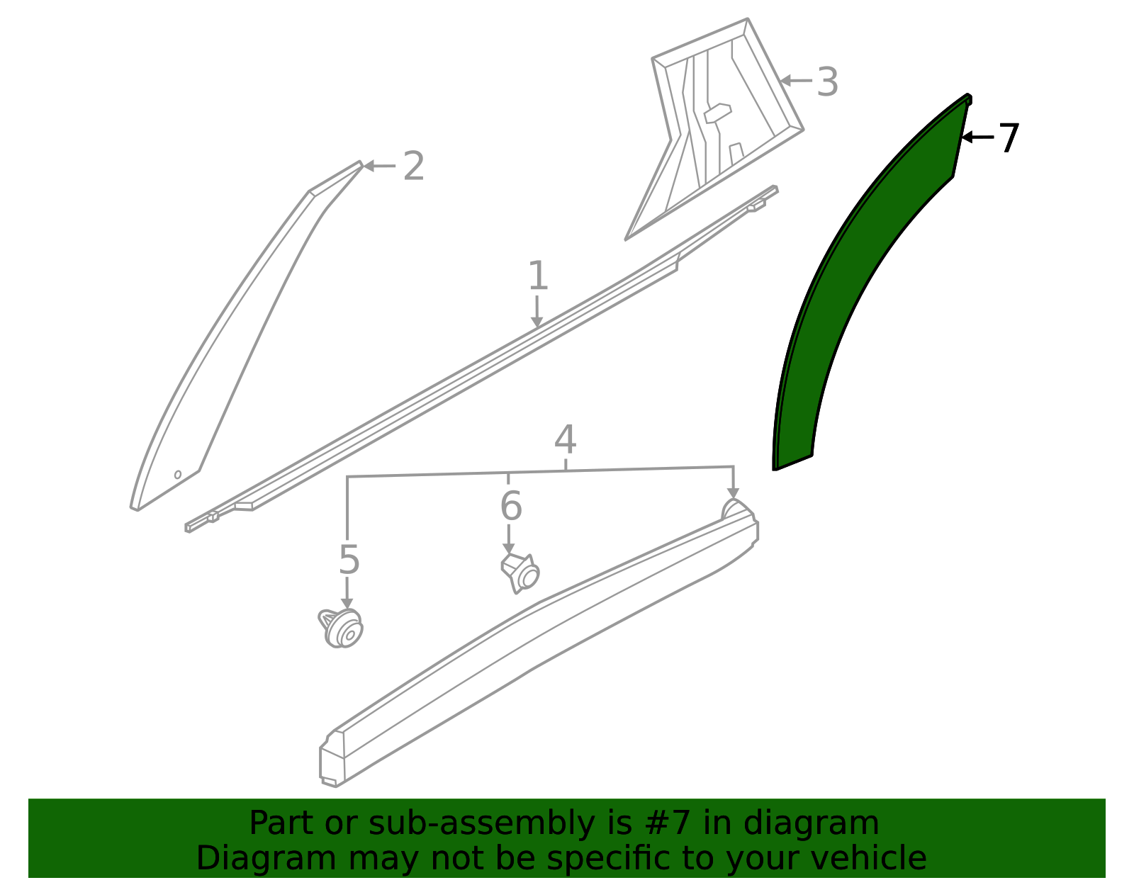2023-2025 Nissan ARIYA Wheel Opening Molding 82872-5MR5A | Parts