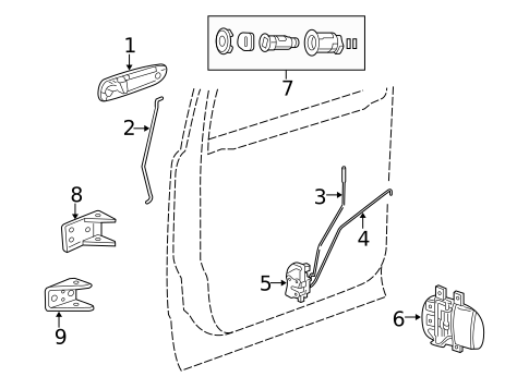 Front Door for 2009 Dodge Durango #1