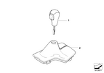 25167537992 - Gearshift: Selector Lever Handle,Leath.,Chrome Ring for BMW Image