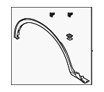 PJ6Z16038ADPTM - Body: Wheel Opening Molding for Ford: Escape Image