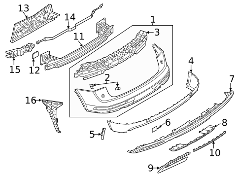 Bumper & Components - Rear for 2021 Audi Q5 #1