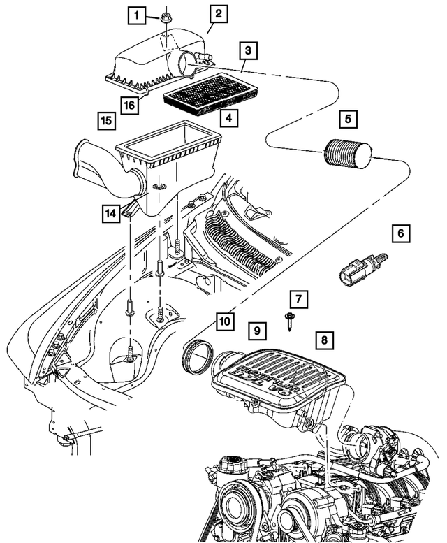 53032642AB - Fuel: Clean Air Hose for Mopar Image