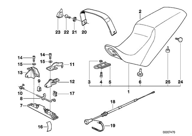 51252308473 - : Bowden Cable              for BMW-Motorrad Image