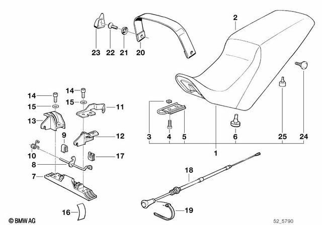 51252308473 - : Bowden Cable              for BMW-Motorrad Image