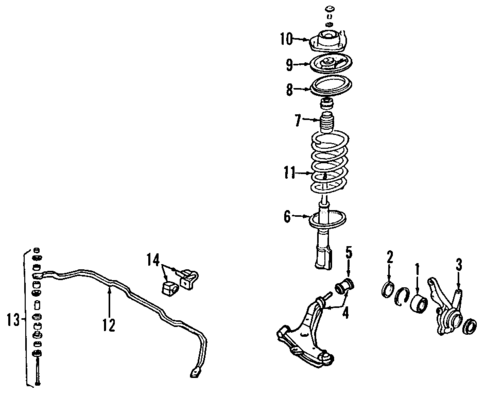 Suspension Components for 1992 Mitsubishi Eclipse #1