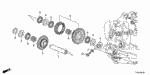23261PYZ000 - Transmission - Manual: SHAFT, REVERSE GEAR for Honda Image