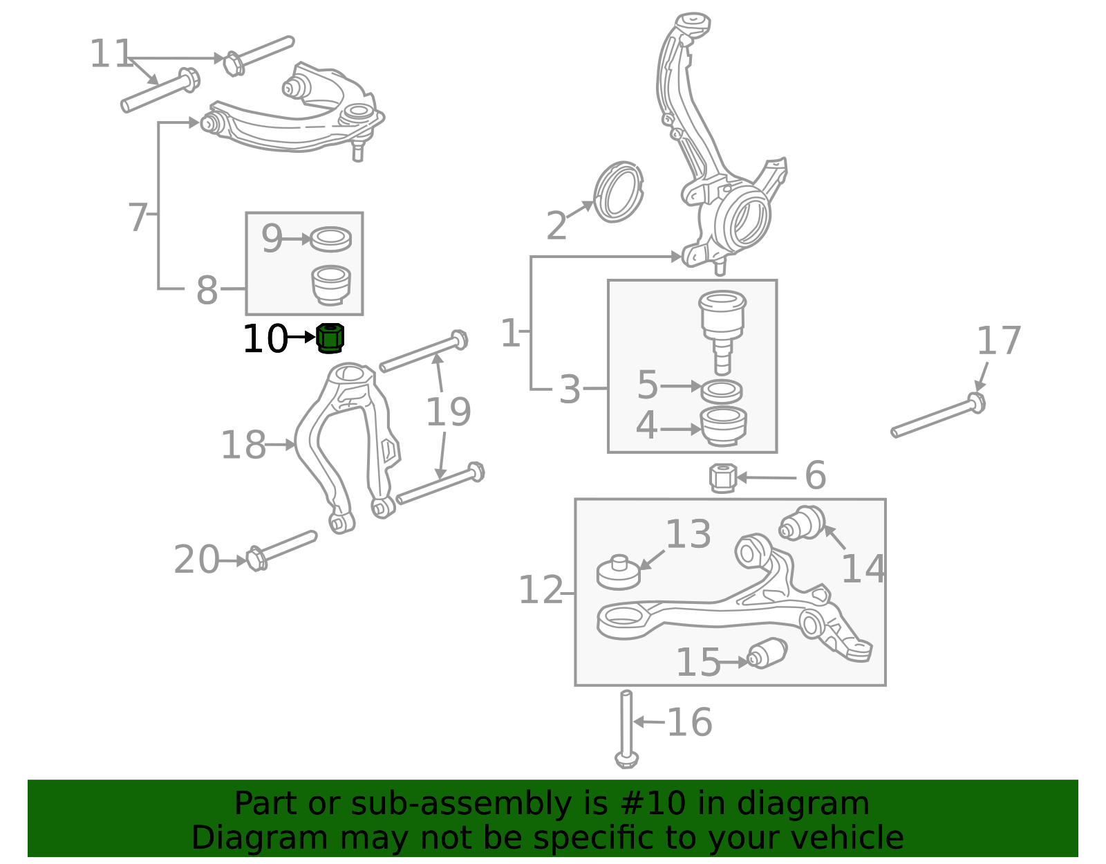 90321-SE0-000 - Nut Ball Pin (Upper) (10MM) - 1997-2015 Honda