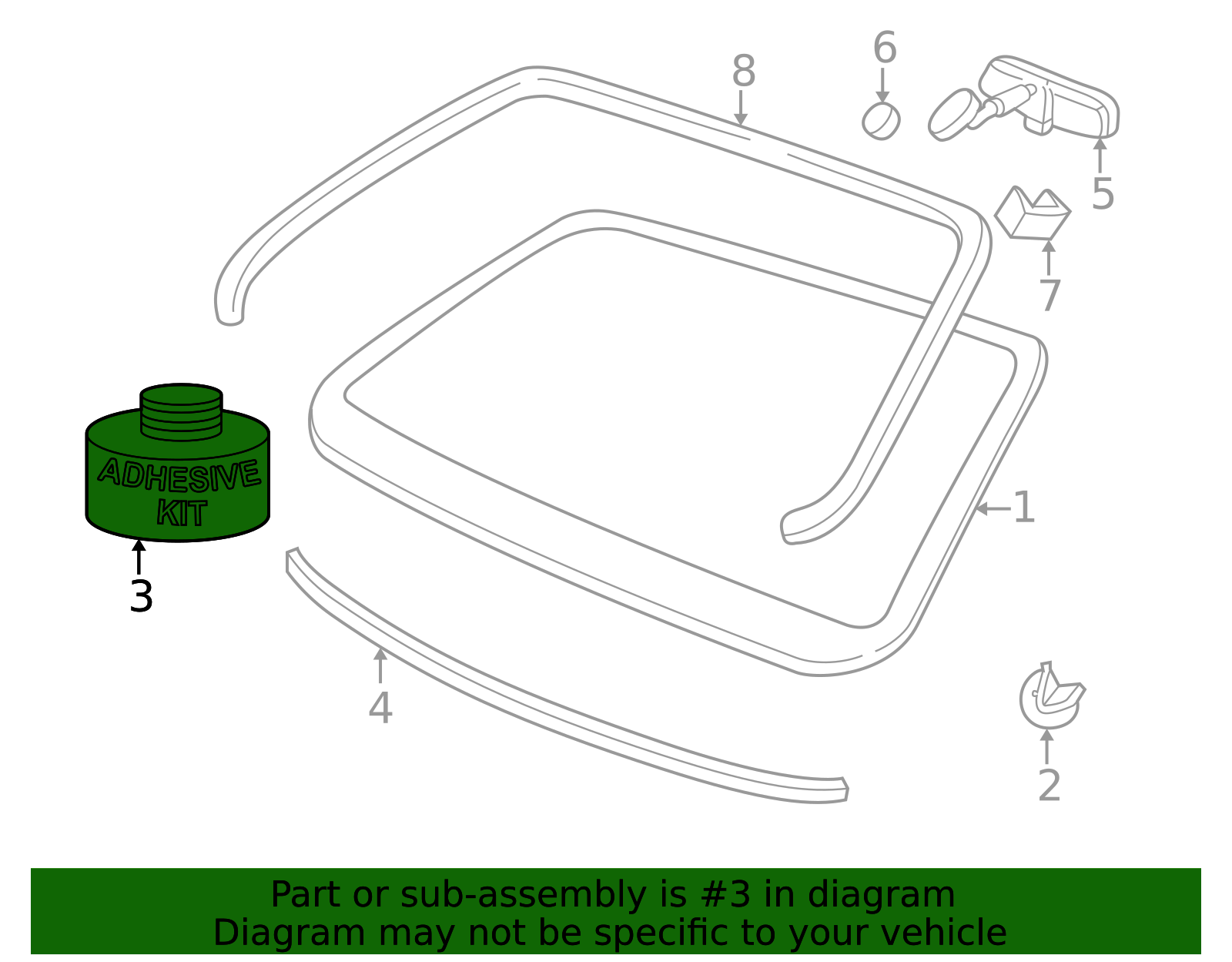 1988-2005 GM Adhesive Kit 89021329 GM | GMPartsDirect.com