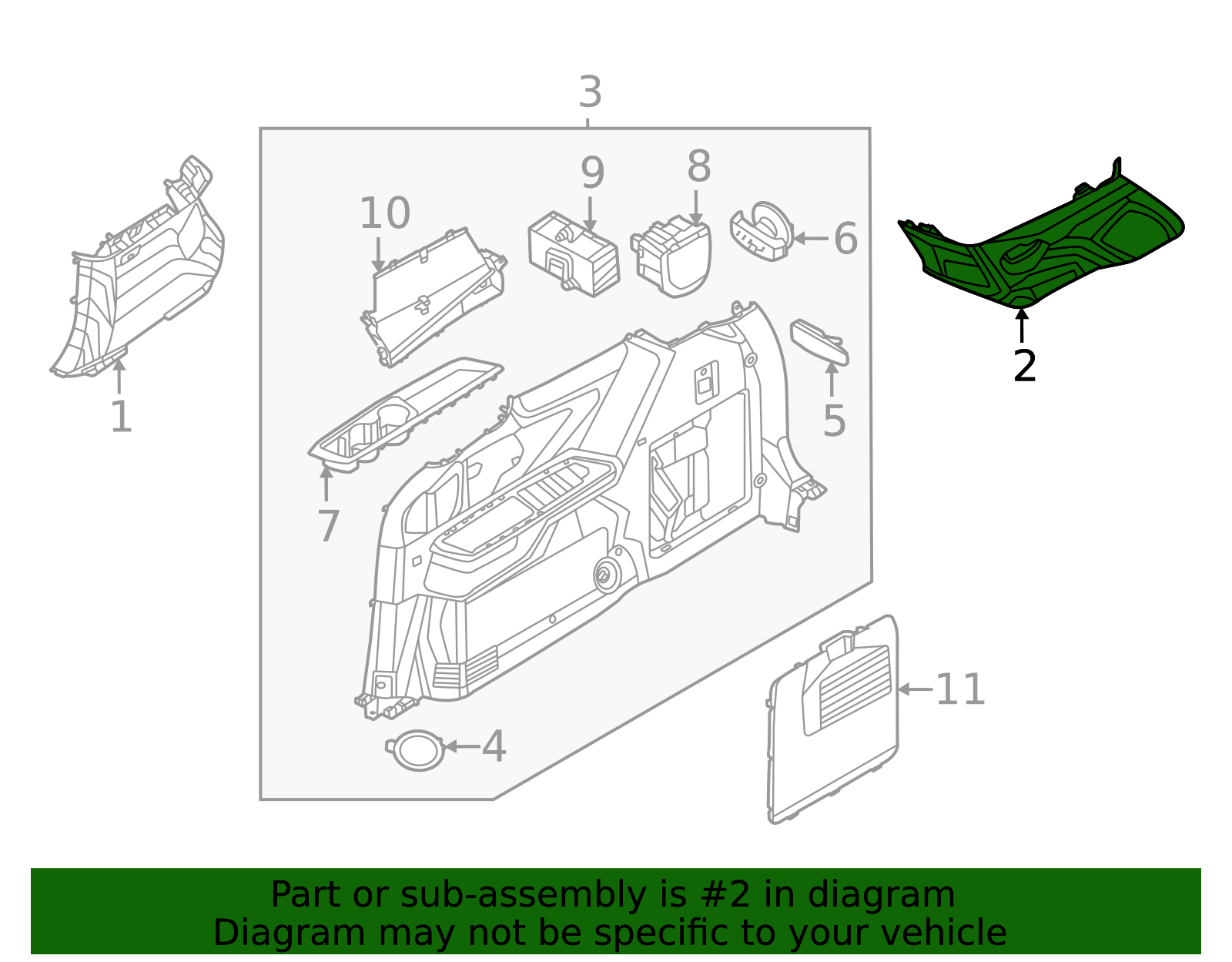 85855-R0010GYT - Rear Pillar Trim 2025-2026 Kia Carnival | Kia.Parts Store