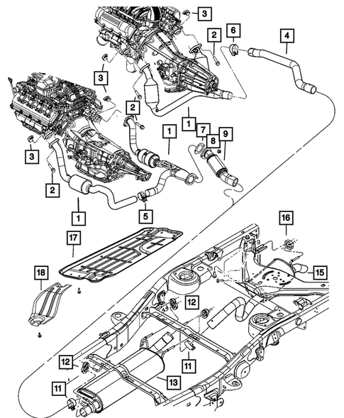 Exhaust System for 2009 Chrysler Aspen #0
