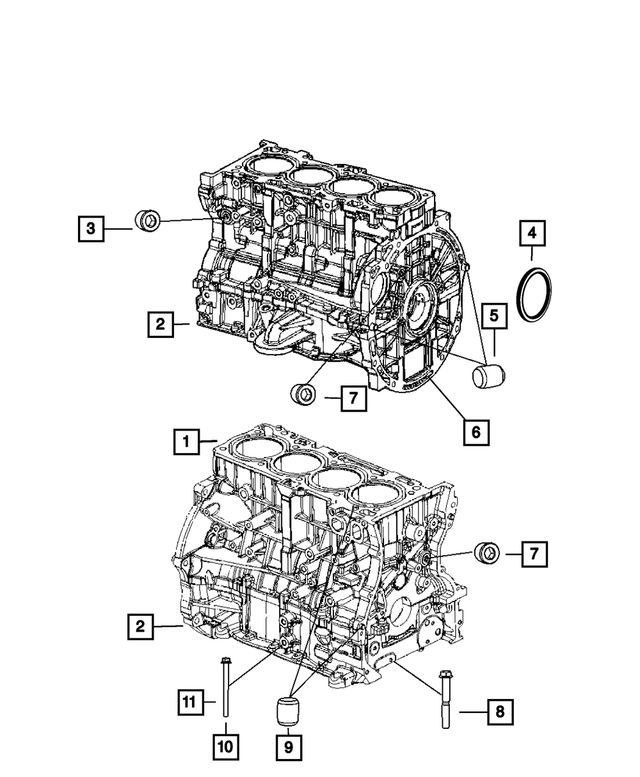 6508984AA - 2.4L Gas; Engine: Hex Flange Head Bolt, Mounting for Mopar Image
