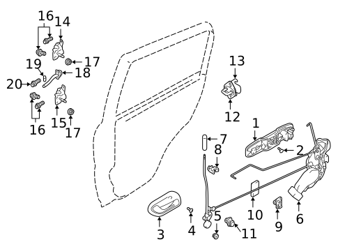 Lock & Hardware for 1999 Suzuki Vitara #0