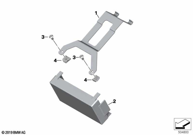 61218396868 - : Bracket For Battery for BMW-Motorrad Image