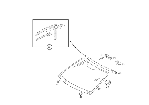 Windshield for 2000 Mercedes-Benz S430 #0