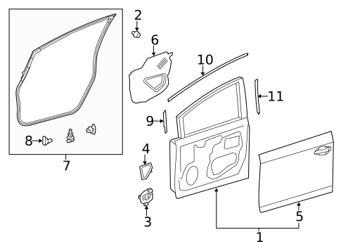 Door & Components for 2016 Toyota Prius V #0