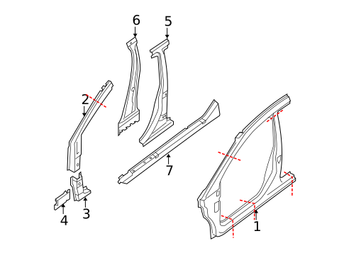 Center Pillar & Rocker for 2012 Nissan Sentra #0