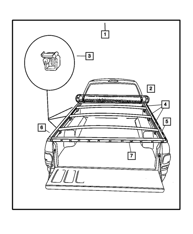 5161947AA - Mopar Accessories - Component Parts: Tonneau Cover Assy for Mopar Image image